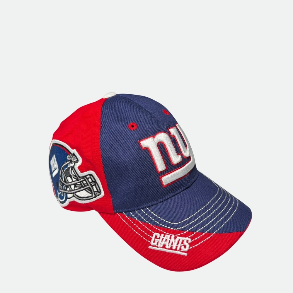 NFL Team Apparel New York Giants Hat Mens One Size Blue Red Embroidered Cap New